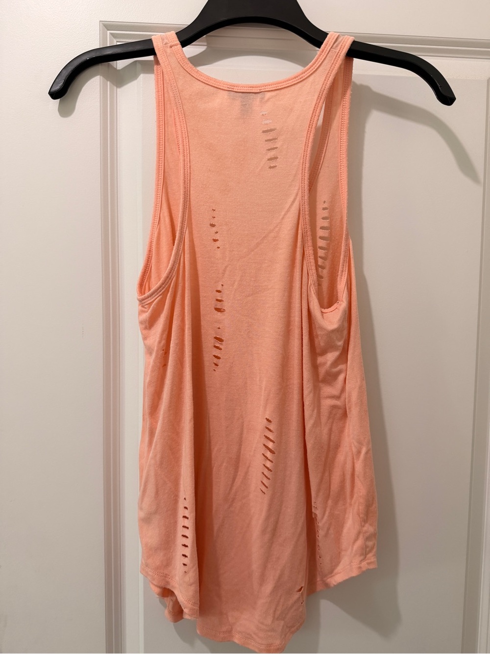 Express Peach Distressed Racerback Tank - Picture 3 of 4